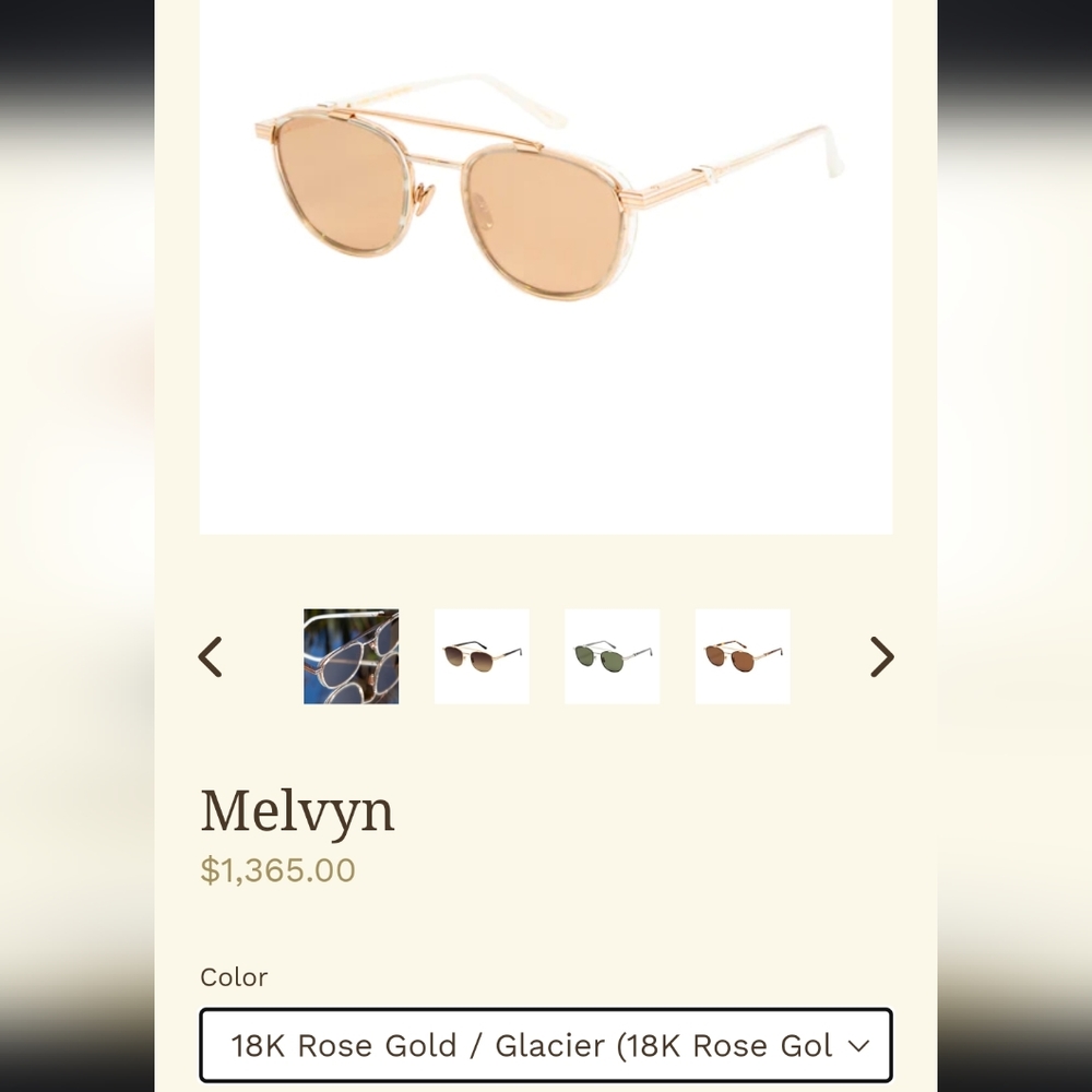Leisure Society 18k rose gold sunglasses